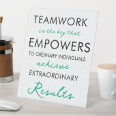 Teamwork Makes the Dream Work Quote Pedestal Sign 台座サイン (インサイチュ)