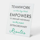 Teamwork Makes the Dream Work Quote Pedestal Sign  台座サイン (正面)