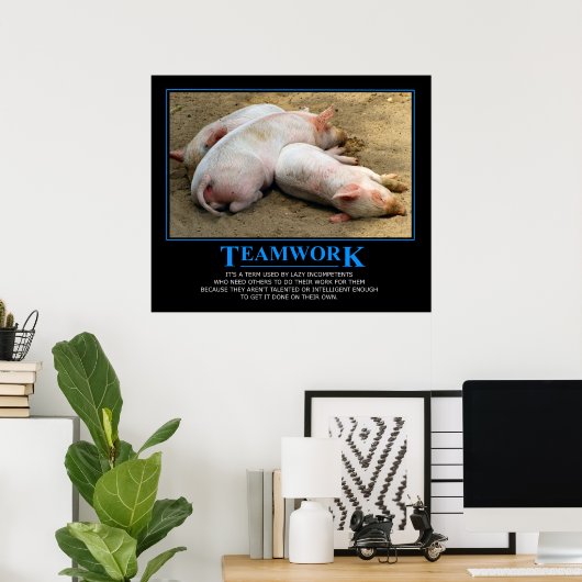 Teamwork poster ポスター (ホームオフィス)