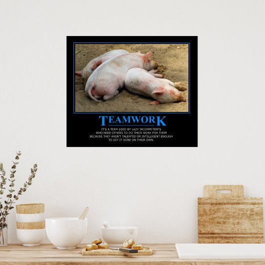Teamwork poster ポスター (キッチン)
