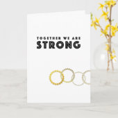 Teamwork Strengthサンキューカードのカスタマイズ カード (黄色い花)