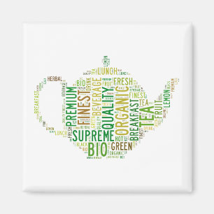 Teapotでカスタマイズ文字デザイン可能な背景 マグネット