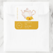 Teapot Calendula Tea Label スクエアシール (バッグ)