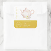 Teapot Chamomile Tea Label スクエアシール (バッグ)