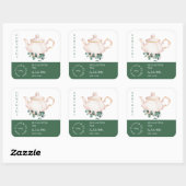 Teapot Eucalyptus Tea Label スクエアシール (シート)