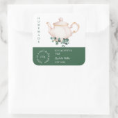 Teapot Eucalyptus Tea Label スクエアシール (バッグ)