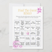 Teapot Find the Guest Bridal Shower Bingo game 招待状 (正面)