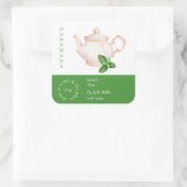 Teapot Mint Tea Label スクエアシール (バッグ)