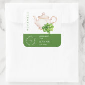 Teapot Oregano Tea Label スクエアシール (バッグ)