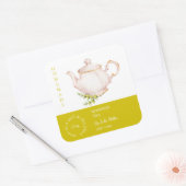 Teapot Rooibos Tea Label スクエアシール (封筒)