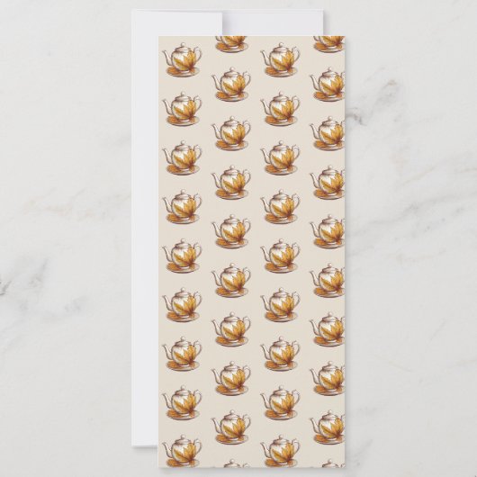 Teapot Thanksgiving Tea Party Invitation 招待状 (裏面)