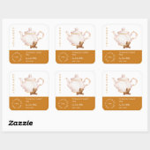 Teapot Turmeric Root Tea Label スクエアシール (シート)