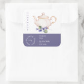 Teapot Violet Tea Label スクエアシール (バッグ)