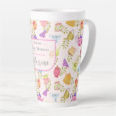 Teapots and Cups Garden Pink カフェラテマグ (右アングル)