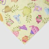 Teapots and Cups Garden Yellow 薄葉紙 (詳細)