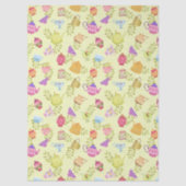 Teapots and Cups Garden Yellow 薄葉紙 (正面)