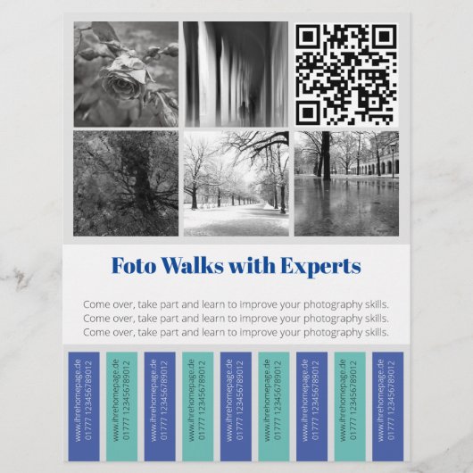 Tear Off Flyer Foto Walks  チラシ (正面)