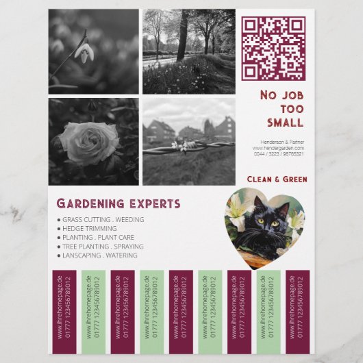 Tear Off Flyer square images tropical Gardening チラシ (正面)