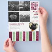 Tear Off Flyer square images tropical Gardening チラシ (手)