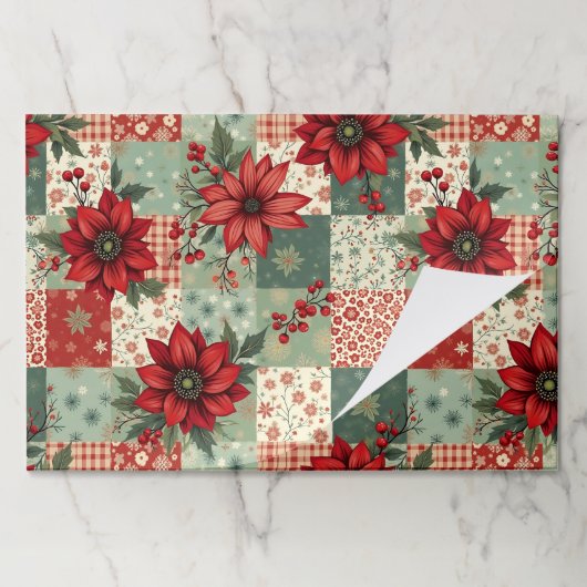 Tearaway Christmas Florals Paper Placemats ペーパーパッド (折り畳み)