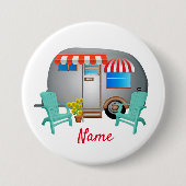 Teardrop Caravan Camper Thunder_Cove  缶バッジ (正面)