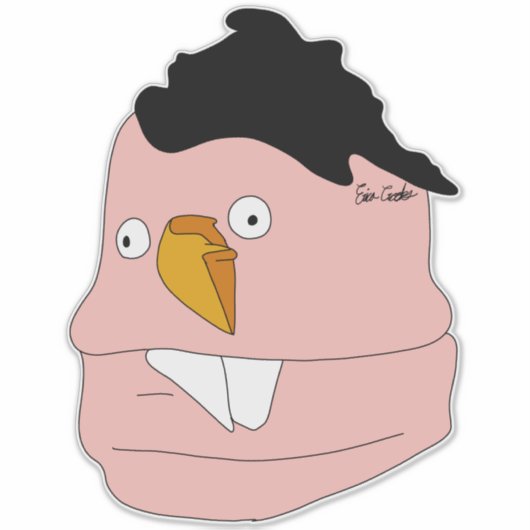 Teardrop nose goofy puppet シール (正面)