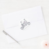 TearDrop Weddingsによるタンデムバイクシール ラウンドシール (封筒)
