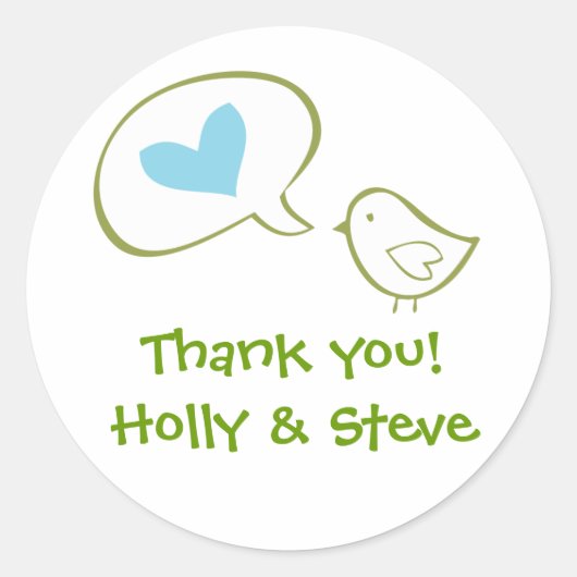 TearDrop Weddingsによるバードシール ラウンドシール (正面)