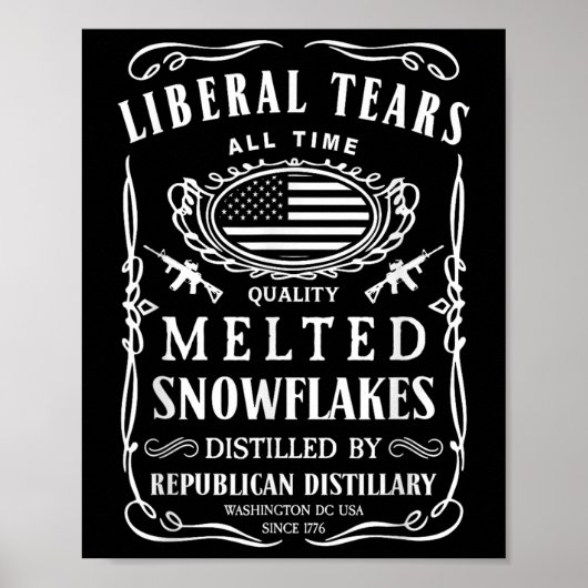 Tears 自由主義の Shirt共和党おもしろい保守党 ポスター (正面)