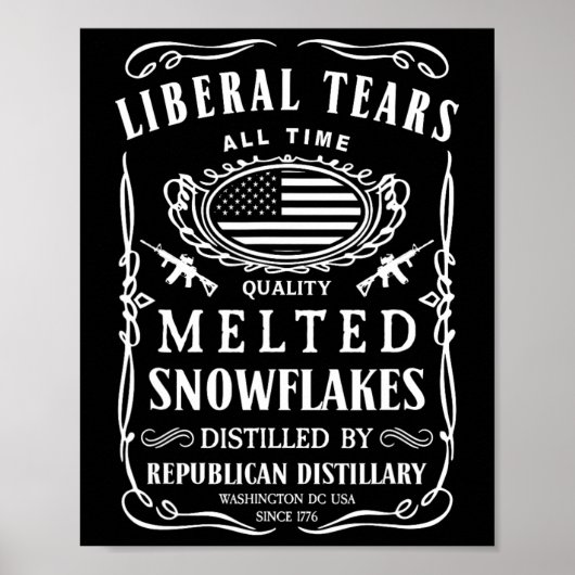 Tears 自由主義の Shirt共和党おもしろい保守党 ポスター (正面)