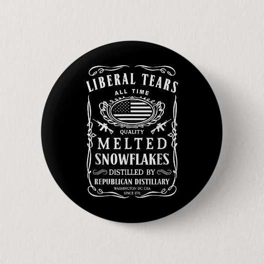 Tears 自由主義の Shirt共和党おもしろい保守党 缶バッジ (正面)