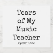 Tears of おもしろい My Music先生 |ギター先生 スパークリングワインラベル (シングルラベル)