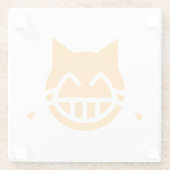 Tears of Joy絵文字ネコ ガラスコースター (裏面)