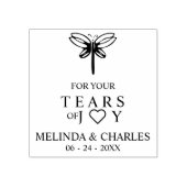 Tears of Joy for Wedding with Burgundy Dragonfly ラバースタンプ (インプリント)