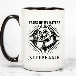 Tears Of My Haters Mug, Funny Cats Mug, Haters マグカップ