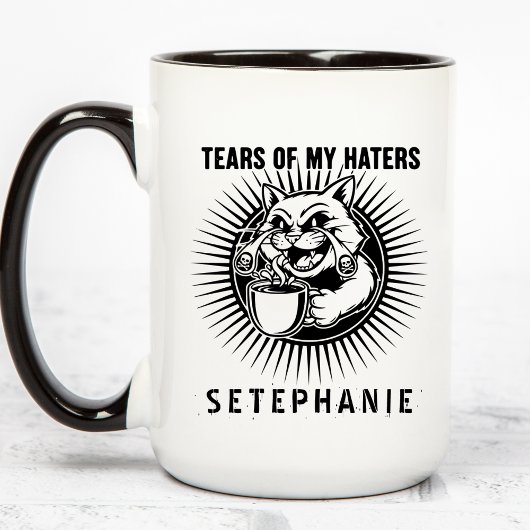 Tears Of My Haters Mug, Funny Cats Mug, Haters マグカップ