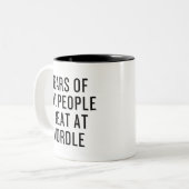 Tears of the People Iビートの悩みおもしろい ツートーンマグカップ (正面左)