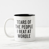 Tears of the People Iビートの悩みおもしろい ツートーンマグカップ (左)