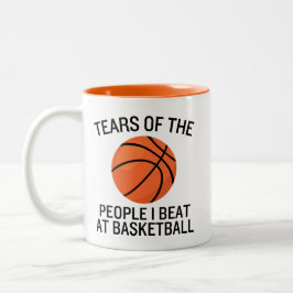 Tears of the People I Beat at Basketball Funny  ツートーンマグカップ
