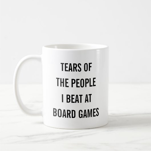 Tears of the People I Beat at Board Games コーヒーマグカップ (左)
