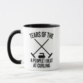Tears of the People I Beat at Curling Funny マグカップ (左)