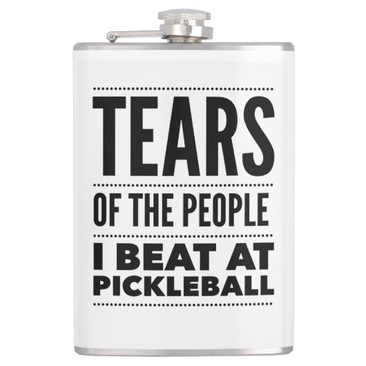 TEARS OF THE PEOPLE I BEAT AT PICKLEBALL フラスク (正面)