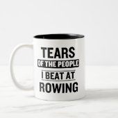 Tears of the People I Beat at Rowing Funny ツートーンマグカップ (左)