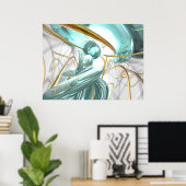 Teary Dreams抽象芸術ポスター ポスター (ホームオフィス)