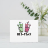 Teas – バ最高のブルティーかわいいBoba Tea Love ポストカード (スタンド正面)