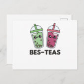 Teas – バ最高のブルティーかわいいBoba Tea Love ポストカード (正面/裏面)