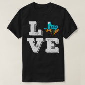 Teas Love Austin Map Home TX Lone Star I Love Tea Tシャツ (デザイン正面)