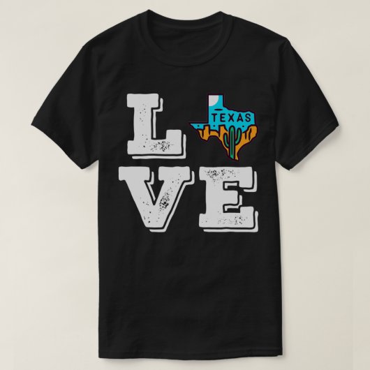 Teas Love Austin Map Home TX Lone Star  I Love Tea Tシャツ (デザイン正面)