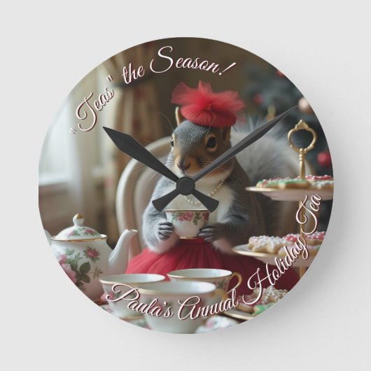 "Teas" the Season  ラウンド壁時計 (正面)