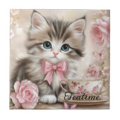 Teatime Kitten  タイル (正面)